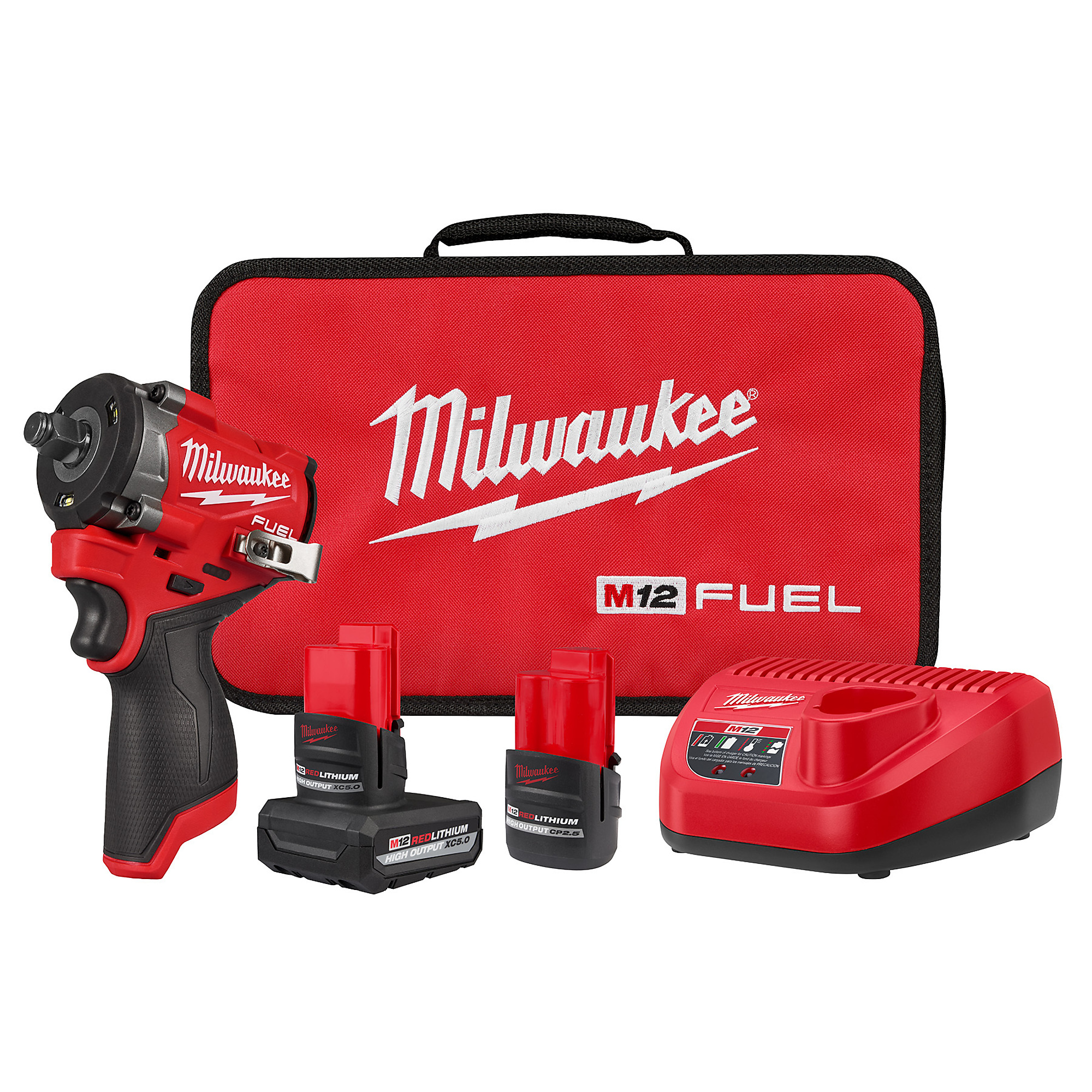 Milwaukee M12 FUEL Stubby 1/2 Inch Impact Wrench (Bare Tool) Package